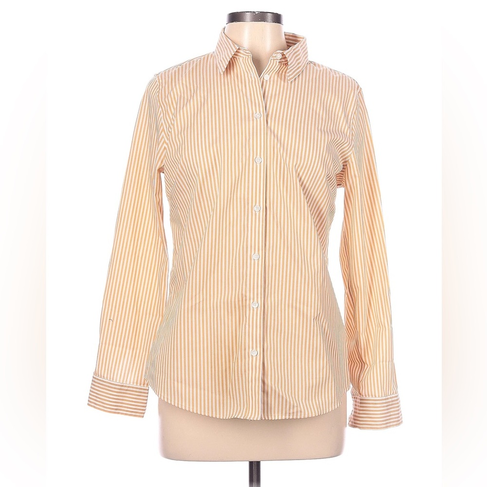 Banana Republic • Tailored Fit Orange and White Stripe Button Down